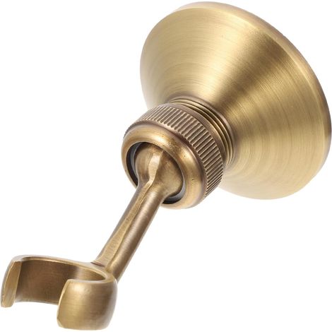 Support de Pommeau de Bain Réglable en Cuivre Or pour Salle de Bain Finition Polie, Surface Lisse, Usage la Cuisine et Barbershop, Accessoire Compatible Installation Murale