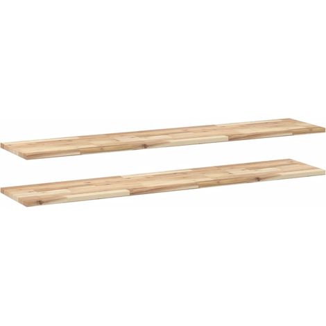 Étagères murales 2 pcs,Étagère flottante 120x30x2 cm acacia massif non traité CFW31362 (1/5)
