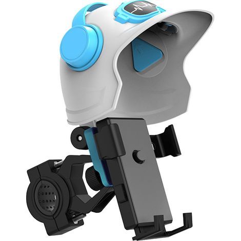 Étanche support téléphone casque moto, résistant au soleil, guidon vélo électrique, monture navigation blanche (1/5)
