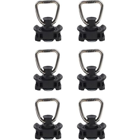 Set di 6 tappi terminali di bloccaggio per binari in acciaio inox, resistenza alla trazione 500 daN, sistema di binari aeronautici con foro da 20 mm, per camion, rimorchi, furgoni