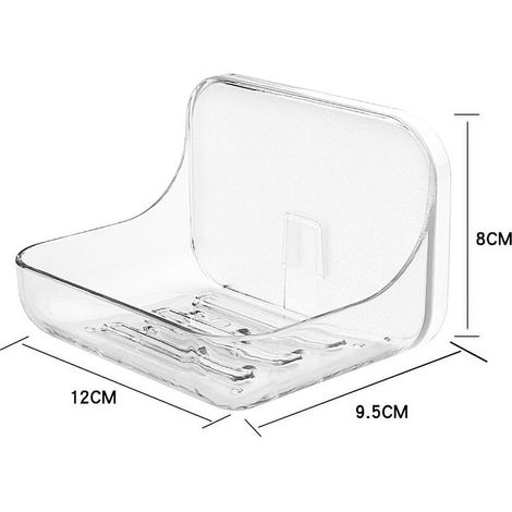 Porte-Objets Salle De Bain - Porte-Savon Avec Ventouses - Support Murale Sans Perçage Pour Toilette Et Lavabo - Lot De 1 (1/5)