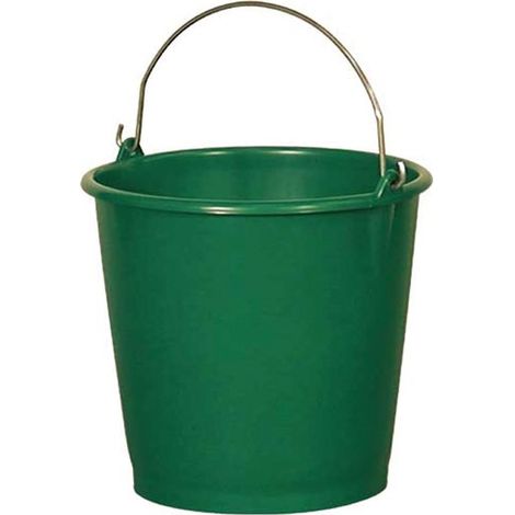 Secchio rurale da 10 litri graduato verde - alluminio e plastica