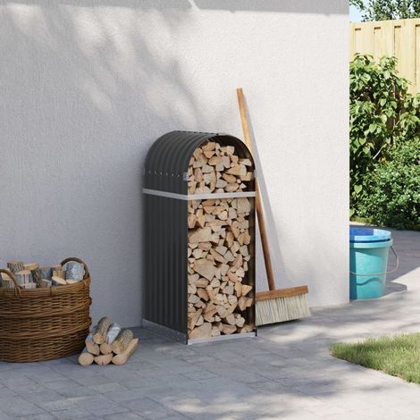 Log Holder Anthracite 40x45x100 cm Galvanised Steel vidaXL (1/5)