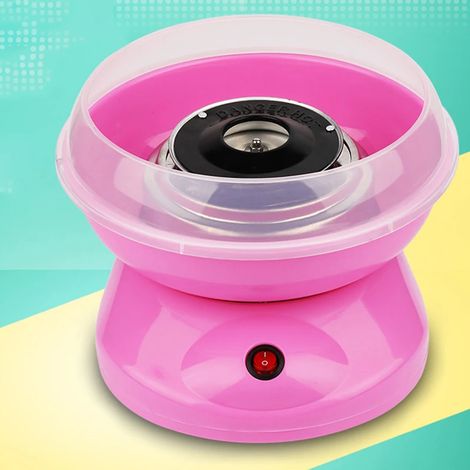 (Rose) Mini machine à barbe à papa électrique à faire soi-même, norme européenne (1/2)
