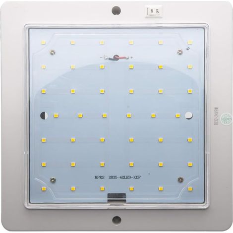1 LED-Deckenleuchte 9W 12V-24V Warmweiß mit Touch-Schalter für Wohnwagen, Boote und Wohnmobile (1/5)