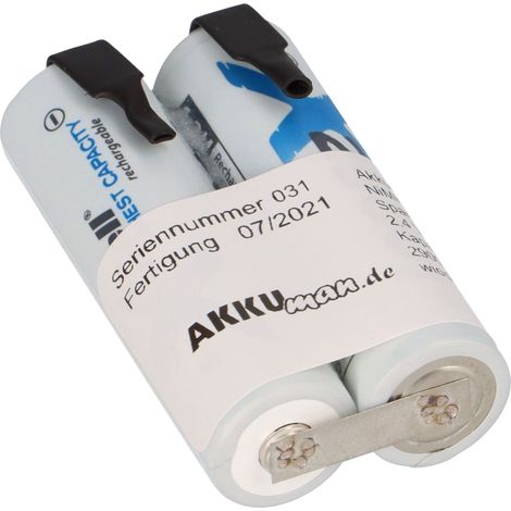 2er Reihe Akkupack mit Lötfahne AA Mignon 2,4V 2900mAh (1/5)