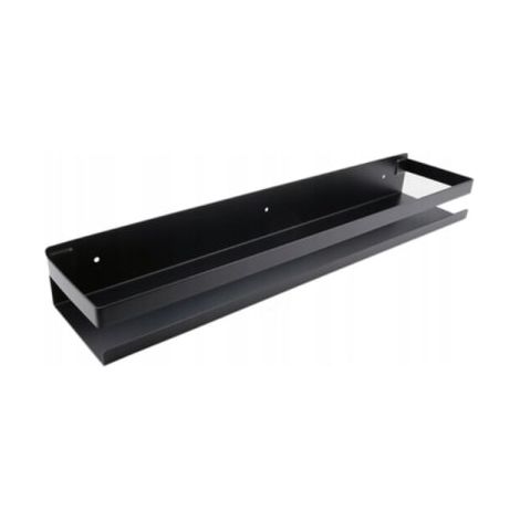 Étagère de salle de bain noire 50 cm en acier inoxydable, étagère de cuisine multifonctionnelle sans perçage, HANBING (1/5)