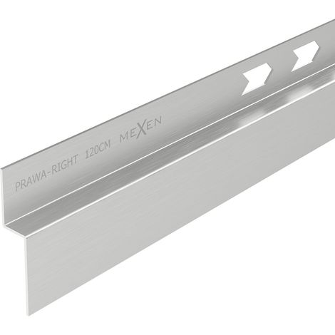 Mexen Line-B listello parietale discendente 120 cm destra, inox - 181002120R (1/5)