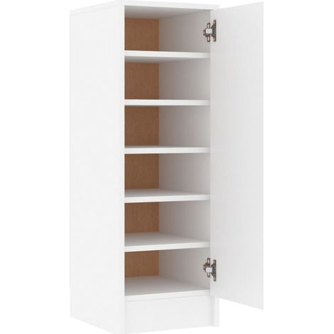 Mueble zapatero de aglomerado blanco 32x35x92 cm vidaXL