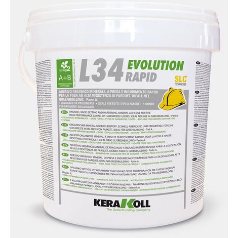 KERAKOLL 07672 L34 EVOLUTION RAPID CLARO PACK 1X9,4 KG+1X0,6 KG 10 kg - ref: K07672