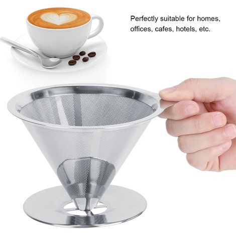 Filtre à café intégré réutilisable en acier inoxydable 304 - Accessoires pour machines à café (1/5)