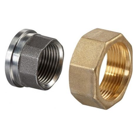 OVENTROP Regumat kit de raccordement à douille DN 25 jeu de douilles filetées Rp 1, G 1 1/2 ÜM, 2-fois, 1350457