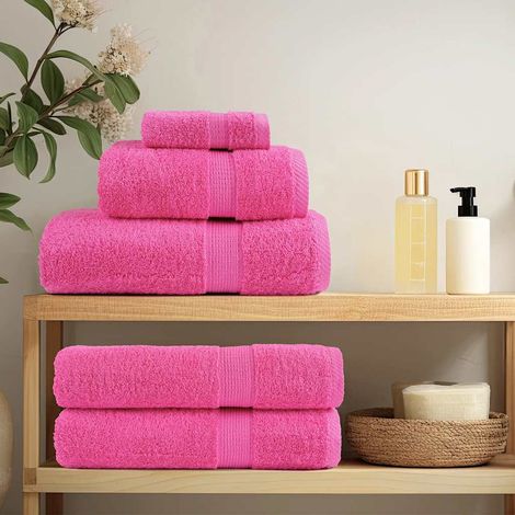 vidaXL Premium Wash Towels SOLUND 10 pcs Pink 30x30 cm 600 gsm (1/5)
