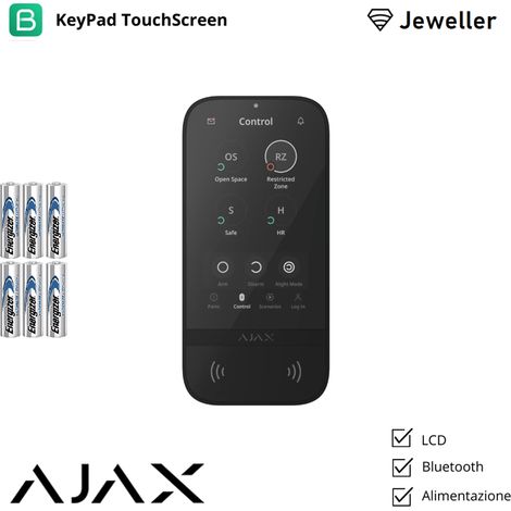 AJAX - 58454 - KeyPad TouchScreen ASP , Ajax KeyPad TouchScreen (8EU) ASP