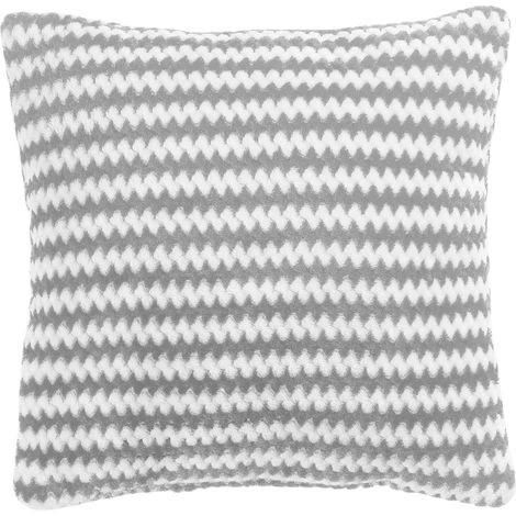 Coussin Flanelle Jacquard 40 x 40 cm Denvers gris (1/2)