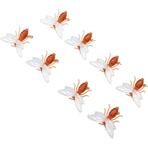 Mini décoration d'abeille en plastique, 50 pièces, mignon, miel, pour porte d'arbre, mur de jardin, cour (1/5)