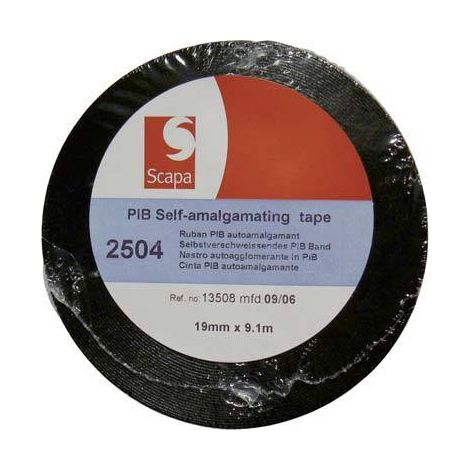 Nastro autoagglomerante scapa nero mm 19 ml 9,1 sp mm 0,75 (6 pezzi) Scapa