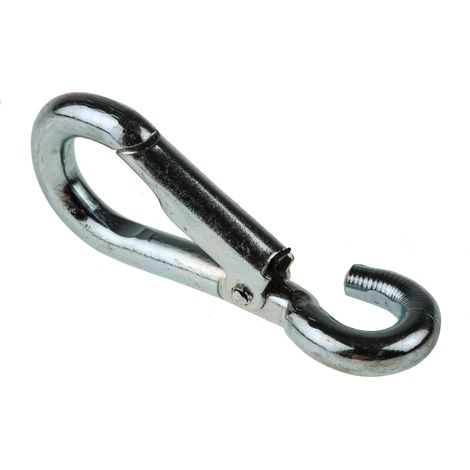 Crochet ressort, Acier Plaqué Zinc, dia. 5.5mm, longueur 56mm ( Prix pour Paquet de 5 )