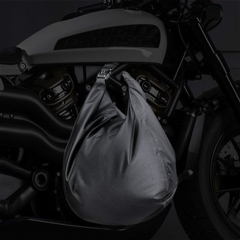 Sac de casque de moto, sac de rangement pliable en tissu Oxford imperméable avec serrure à combinaison 30L grande capacité noir (1/5)