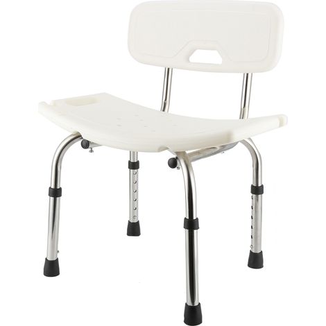 Chaise de douche réglable avec dossier, tabouret de bain portable pour personnes âgées, siège de bain sécurisé (1/5)