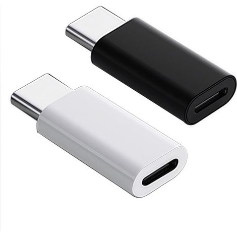 Bardusch 2 Pièces Adaptateur USB Convertisseur Chargeur Compatible Appareils Design Réversible avec Porte Clés Perte