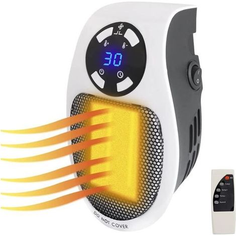Radiateur soufflant céramique 500W A86 avec télécommande et thermostat réglable (1/4)