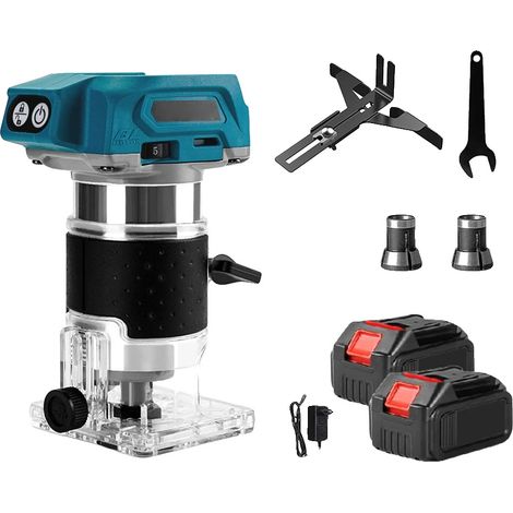 Défonceuse, Moteur Sans Charbon, Contrôle de Vitesse Variable, Avec batterie 2X (1/2)