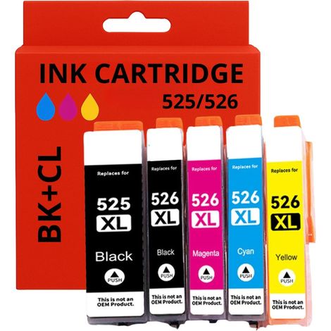 Pack de Cartouches Compatibles Canon PGI-525 / CLI-526 – PIXMA iP, MG, MX Séries (1/4)