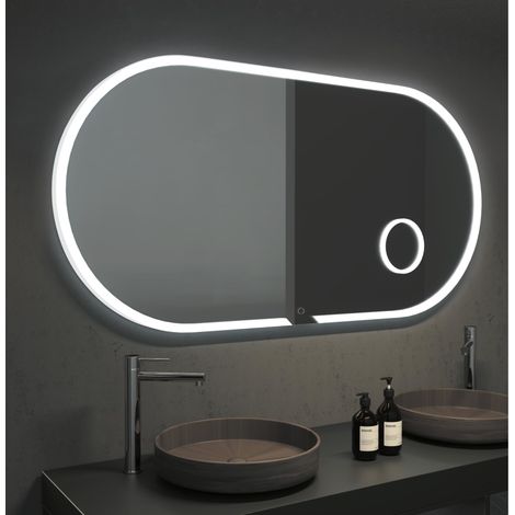 LEDIMEX - espejo ovalado 120x60cm LED antivaho x3 (1/5)