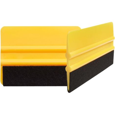 Kit de joints en feutre pour vitres teintées et pose d'autocollants - 2 pièces, jaune (1/3)