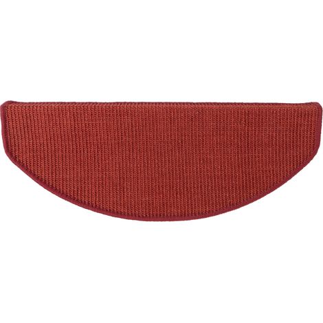 Tapis d'escalier en Sisal Premium Rouge 24 x 65 cm (1/5)