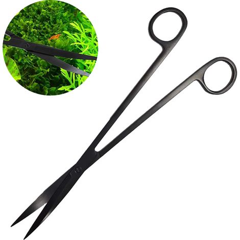 Ciseaux Pour Plantes Aquatiques - Acier Inoxydable - Pointe Courbée - 25 cm - Pour Aquarium - 1 Pièce (1/5)