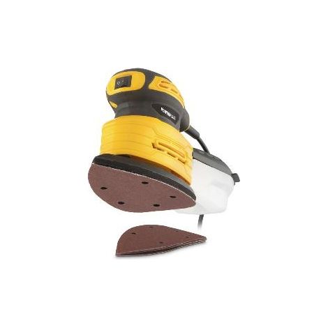 FPLUS lijadora triangular 180w powe4800+5 accesorios , Descripción
Esta lijadora de mano potente de 180 W de Powerplus es perfecta para varios pequeños proyectos de lijado. La almo