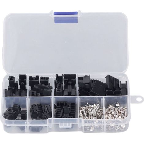 Kit surtido de 200 conectores de cable terminal SM de 2,54 mm, conector macho/hembra, conector de clavija/receptáculo, conector terminal de crimpado. (1/4)