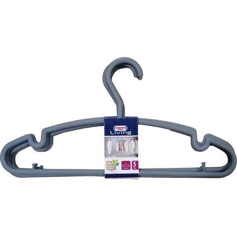 DOMOPAK - SET 5 GRUCCE APPENDIABITI GRIGIO 60% RECYCLED PLASTIC 41,5 CM
