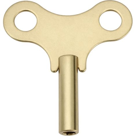 Clé de Remontage Horloge - 1 Pièce - Métal Laiton - Trou Carré 4mm - Pour Pendules Anciennes et Vintage - 55 x 52 mm (1/5)