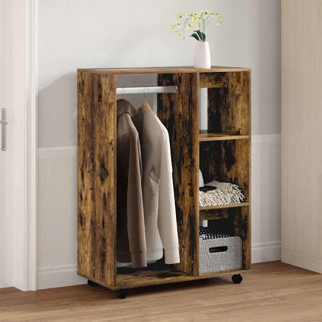 vidaXL Armario madera contrachapada color roble ahumado 80x40x110 cm (1/5)