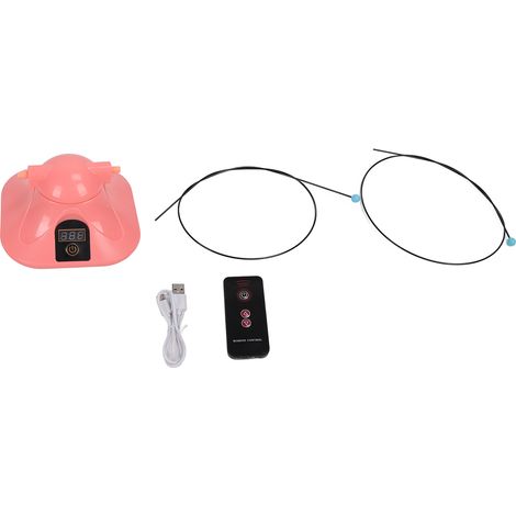 Corde à sauter intelligente automatique rose, recharge USB-C, machine d'exercice de saut à la corde pour fitness (1/5)