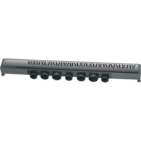 Caniveau de douche Venisio Mikado avec grille en inox brossé, Ø50 - L.800 mm - Wirquin Pro (1/5)