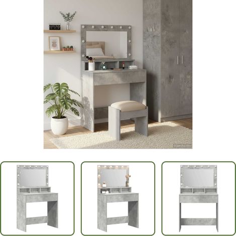Schminktisch Beton -  Schminktisch Beton Grau 75,5 x 41 x 135 cm Holzwerkstoff (1/5)