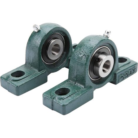 Palier Roulement 25mm, 2pcs UCP205 Roulement De Bloc d'Oreiller, Palier à semelle, Roulements rigides à billes à alignement automatique pour palier à montage mécanique (1/5)