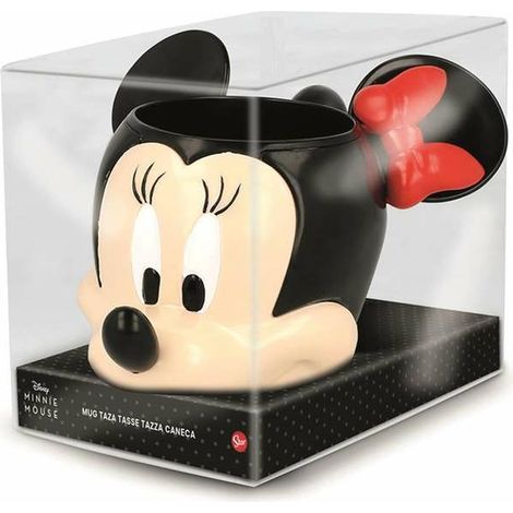 Tazza in Ceramica Minnie Mouse Forma 3D 360ml Marrone Chiaro