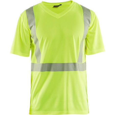 Maglietta da lavoro antiradiazioni UV ad alta visibilità 3386 - Giallo fluorescente XL (1/5)