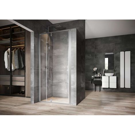 Ravak Nexty - Porta doccia a bilico 100 cm, vetro satinato/chiaro 03OA0U00Z1 (1/3)