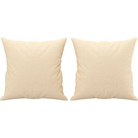 Maison Exclusive - Coussins décoratifs lot de 2 Crème 40x40 cm Tissu