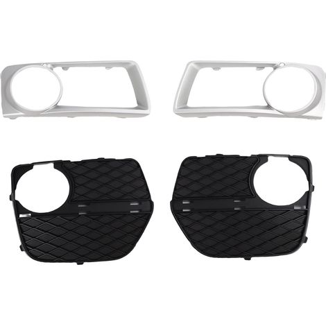 Inserti per copricerchi fari fendinebbia paraurti, 51117312595, 51117312596, 51117312605, 51117312606, Cornice in plastica nera qualità OEM per BMW X6 2012-2014, 4 pezzi (1/5)