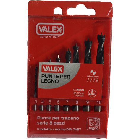 Punte per legno serie 8 pezzi 1461157 VALEX (1/4)