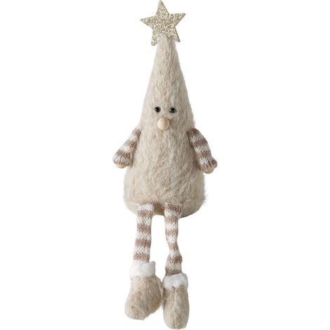 Kantenhocker Tannenbaum beige Ø 8 cm H: 20,5 cm