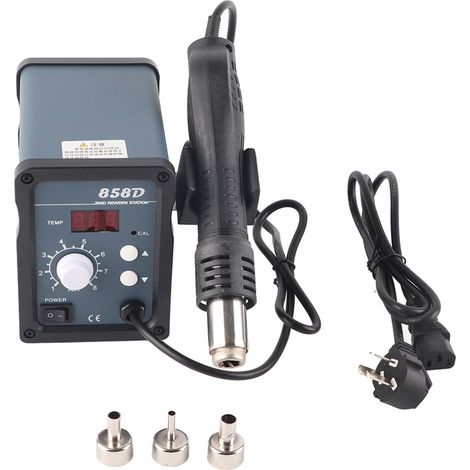 Pistolet à air chaud Station de soudage avec ventilateur sans balais Écran LED haute définition Prise australienne 220V (1/5)