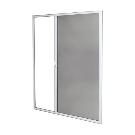 Volet Moustiquaire – Moustiquaire enroulable latérale en aluminium H220 cm x L160 cm blanc – Toile en fibre de verre – Système d'ouverture à droite ou à gauche